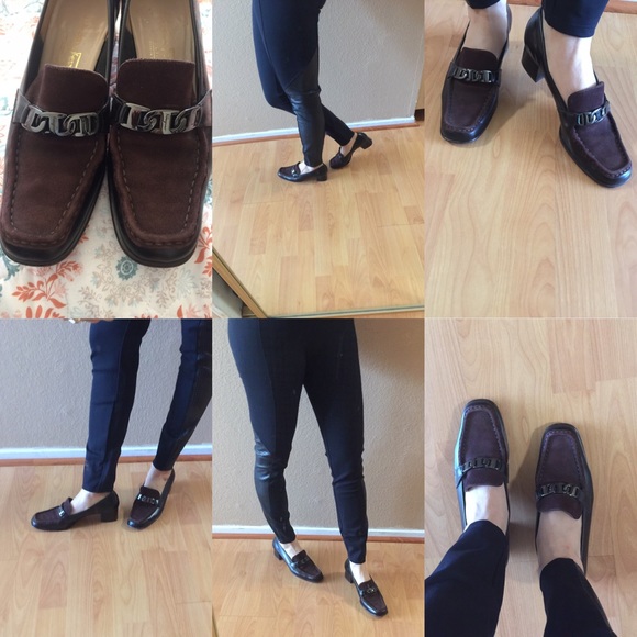 Blocked heal brown loafers - Picture 7 of 8